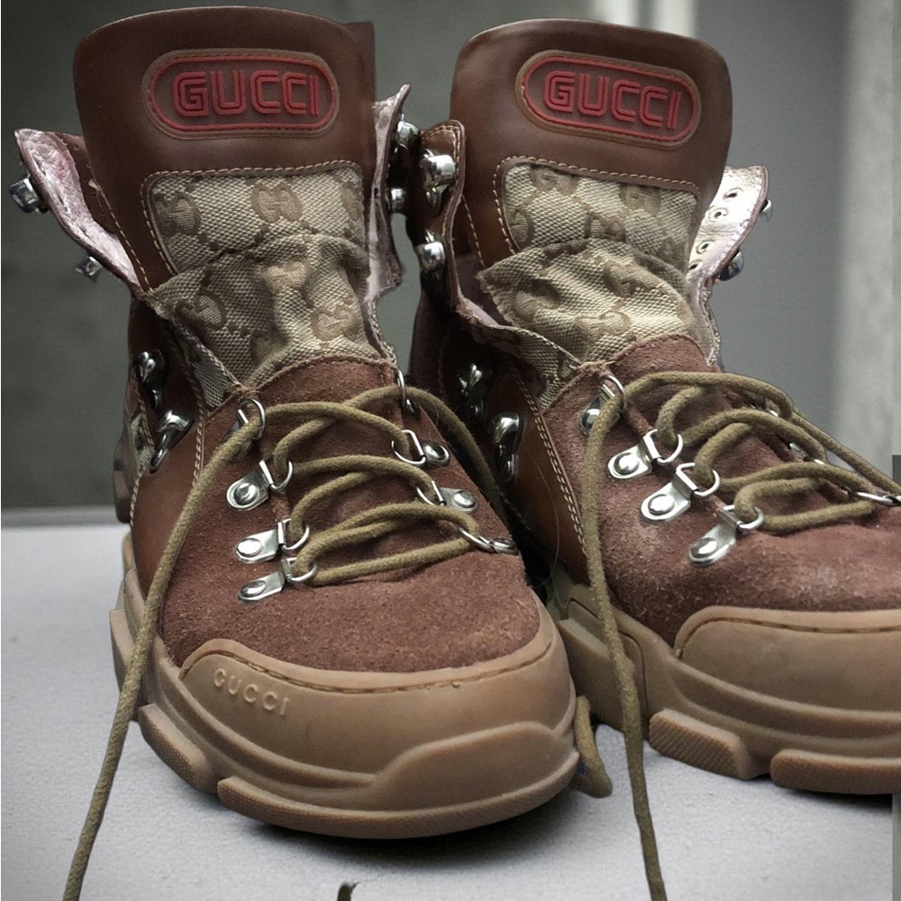 Gucci Brown Hiking Boots